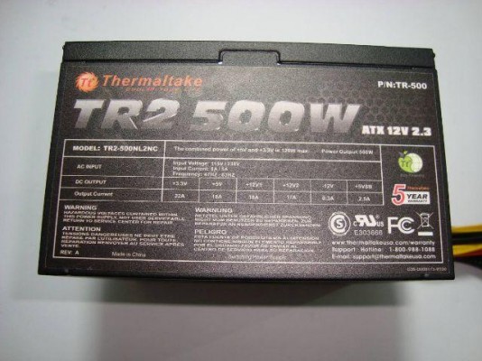 Fonte Thermaltake ATX TR2 500W 80 Plus Original